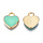 Heart Charm Mint 12x10x2mm
