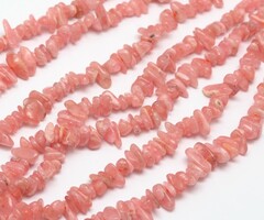 Natural Rhodochrosiet Chips Kralen 3~8x3~12x3~5mm, streng 38cm