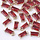 Rectangle Crystal Glass Charm Red 8.5x4x3mm