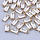 Rectangle Crystal Glass Charm White 8.5x4x3mm