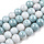 Glaskralen Blauw Grijs 8~9mm, streng 90 stuks