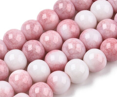 Glaskralen Roze 8~9mm, streng 90 stuks