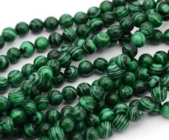 Imitatie Malachiet Kralen 4mm, streng 85 stuks