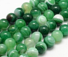 Gekleurde Agaat Kralen Groen 8mm, streng 40 stuks