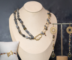 Armband, Oorbellen en Ketting van Labradoriet