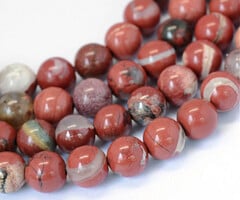 Natural Red Jasper Gemstone Beads 8~8.5mm, strand 40 pieces