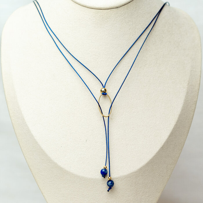 Armband, Oorbellen en Ketting van Lapis Lazuli Inspi648