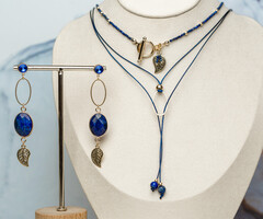 Armband, Oorbellen en Ketting van Lapis Lazuli