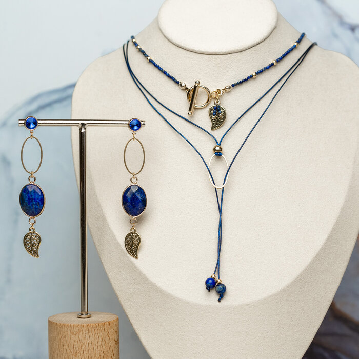 Armband, Oorbellen en Ketting van Lapis Lazuli Inspi648