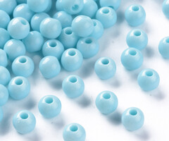 Acrylkralen 6mm Lichtblauw, 100 stuks