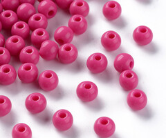 Acrylkralen 6mm Roze, 100 stuks
