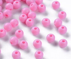 Acrylic Beads 6mm Light Pink, 100 pieces