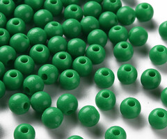 Acrylic Beads 6mm Green, 100 pieces