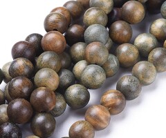 Natural Wooden Beads Olive 8mm, strand 45 pieces
