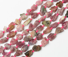 Tourmaline Natural Gemstone Rough Nugget Beads ~10x14mm, strand 30 pieces