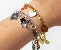 Charms Bracelet In Gold And Silver