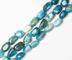Blue Apatite Natural Gemstone Beads Nugget 8x12mm, strand 25 pieces