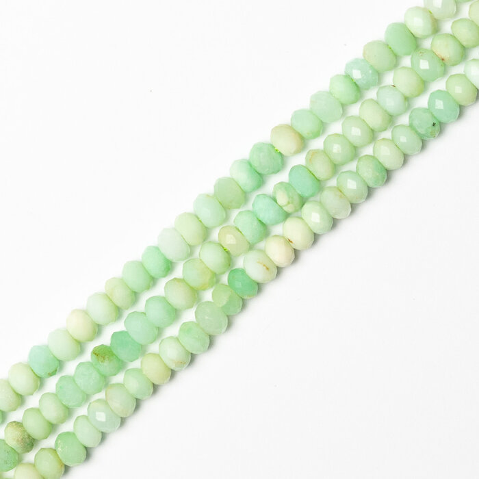 Chrysoprase Natural Gemstone Beads Faceted 6mm, strand 85 pieces