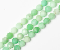 Chrysoprase Natural Gemstone Beads Faceted Round 8mm, strand 40 pieces