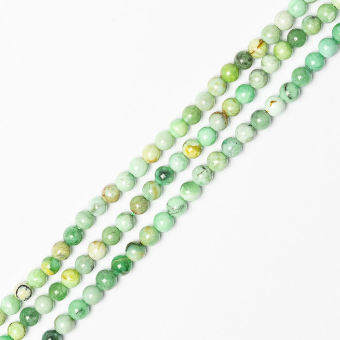 Chrysoprase Natural Gemstone Beads Round 6mm, strand 60 pieces