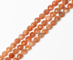 Sun Stone Natural Gemstone Beads Faceted Round ~6mm, strand 60 pieces