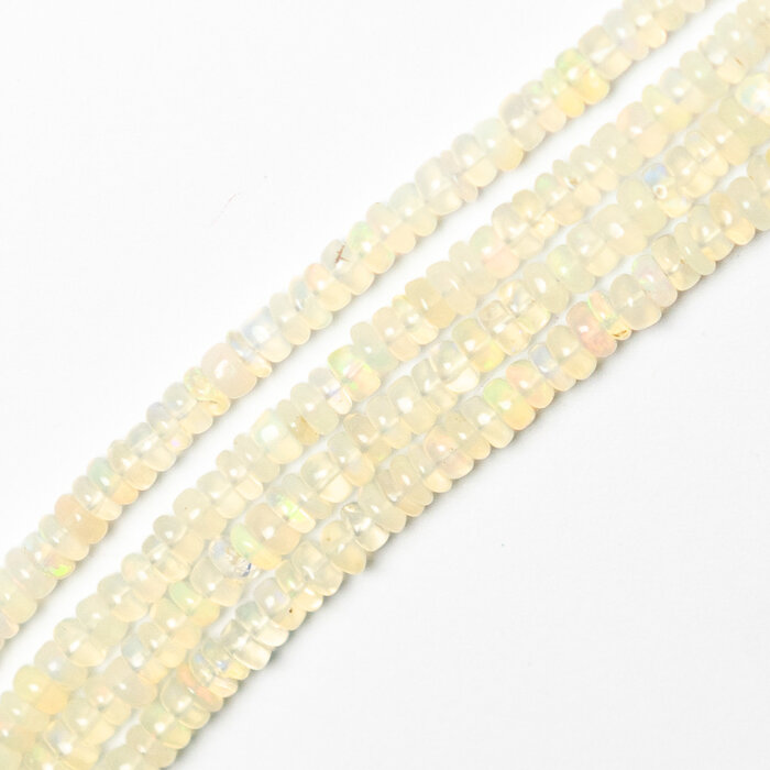 Ethiopian Opal Natural Gemstone Beads Rondelle ~4x2mm, strand 240 pieces