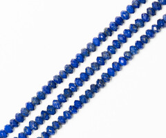 Lapis Lazuli Natural Gemstone Beads Faceted ~3x2mm, strand 170 pieces