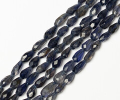 Iolite Natural Gemstone Beads Faceted Drop 5~8x4~6mm, strand 40 pieces