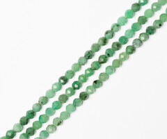 Emerald Natural Gemstone Beads Faceted 4mm, strand 90 pieces