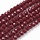 Faceted Glass Beads Round Dark Red 6x4mm, strand 85 pieces