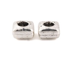Tibetan Spacer Beads Square 5x5x3mm Antique Silver, 20 pieces