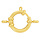 Stainless Steel Bolt Ring Clasp with Loops Gold Plated 16mm