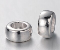 Tibetaanse Spacer Beads Donut 7x4mm Antiek Zilver Nikkelvrij, 15 stuks