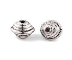 Tibetan Spacer Beads 7x10x7mm Antique Silver, 15 pieces