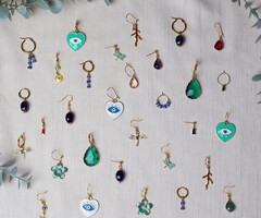 Earrings with charms