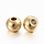 Stainless Steel Spacer Beads Round 8x6.5mm Gold, 15 pieces