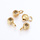 Stainless Steel Spacer Beads Round with Loop 4x3mm Gold, 6 pieces