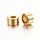 Stainless Steel Spacer Beads Flat Round 6x4mm Gold, 15 pieces