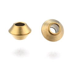 Stainless Steel Spacer Beads 4x2mm Goud, 15 stuks