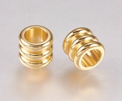 Stainless Steel Spacer Beads Tube 5x4.5mm, 15 pieces