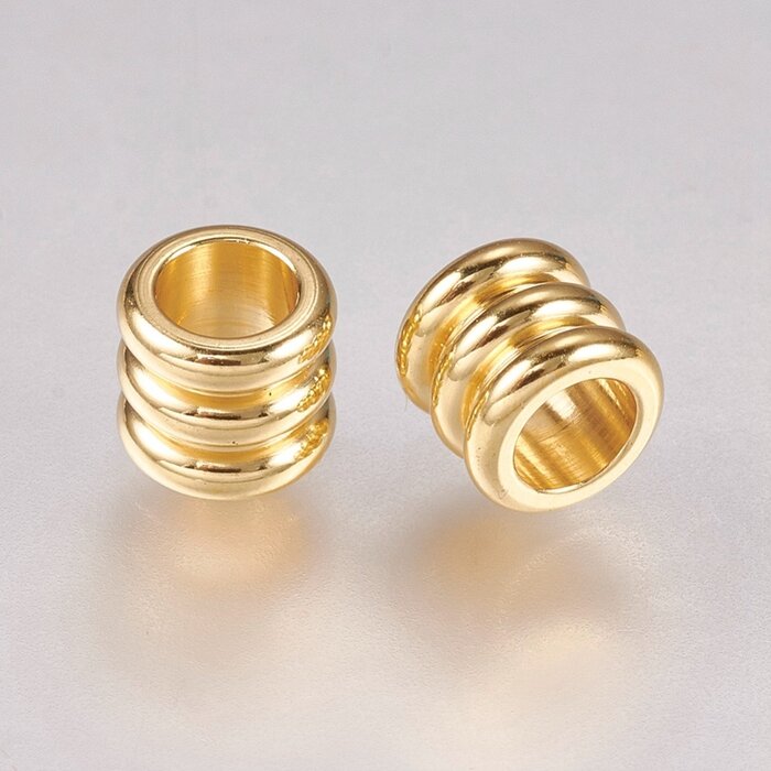 Stainless Steel Spacer Beads Tube 5x4.5mm, 15 stuks