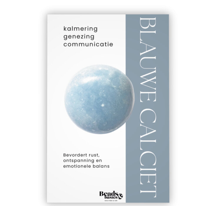 Edelsteen Kaartje Blauwe Calciet