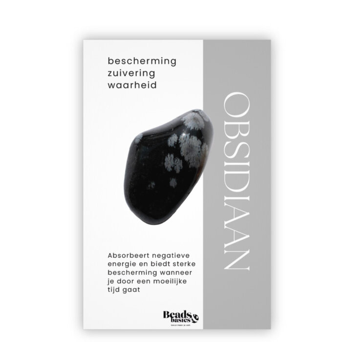 Edelsteen Kaartje Obsidiaan