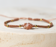 Simple Knotting a Macrame Bracelet with Gemstone