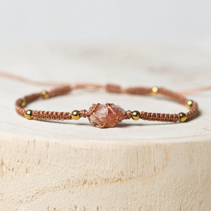 Simpel Macrame armbandje knopen met Edelsteen Inspi655