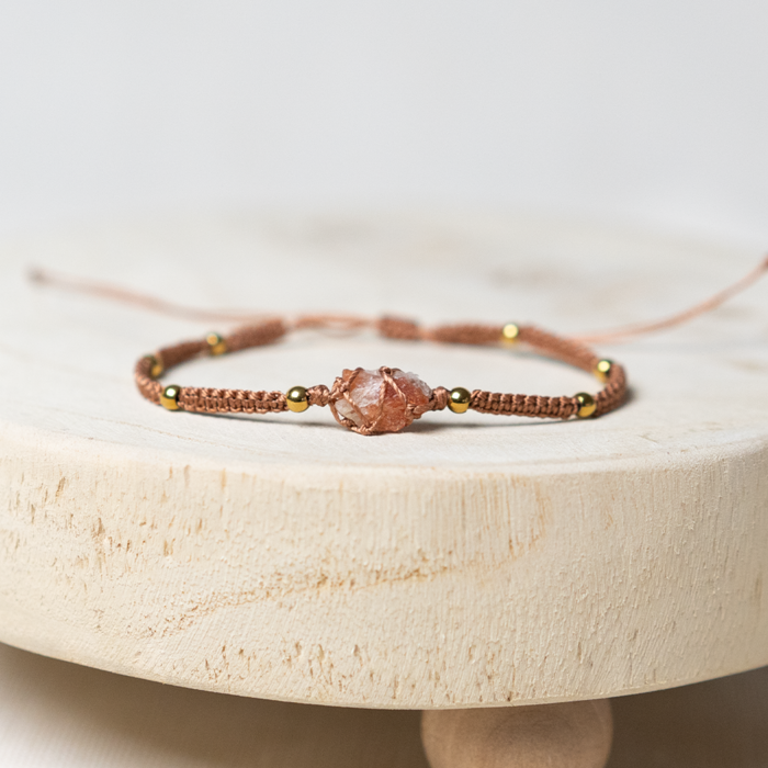Simpel Macrame armbandje knopen met Edelsteen Inspi655