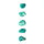 Turquoise gekleurde Howliet Edelsteen Trommelsteen/Knuffelsteen 17~24x7~10x13x15mm