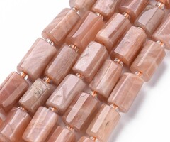 Natural Zonnesteen Edelsteen Kralen Cilinder 8~11x6~8x5~7mm, streng 13 stuks