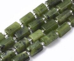 Natural Jade Edelsteen Kralen Cilinder 8~11x6~8x5~7mm, streng 13 stuks