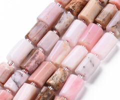 Natural Roze Opaal Edelsteen Kralen Cilinder 8~11x6~8x5~7mm, streng 13 stuks